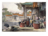 Dyeing and Winding Silk, from 'China in a Series of Views' by George Newenham Wright Giclee Print by Thomas Allom
