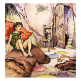 Peter Pan Talking to Tinkerbell, Illustration from 'Peter Pan' by J.M. Barrie reproduction procédé giclée par Nadir Quinto