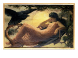 An the Night the Raven Sings, Bosom'D High in the Tufted Trees, Where Perhaps Some Beauty Lies Giclee Print by Scott 