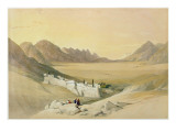 The Convent of St. Catherine, Mount Sinai, Looking Towards the Plain of the Encampment, Plate 11 reproduction procédé giclée par David Roberts