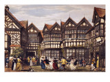 Little Moreton Hall, Cheshire, from 'The Mansions of England in the Olden Time', 1839-40 Giclee Print by Joseph Nash
