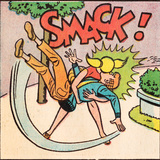 Archie Comics Retro: Archie and Betty Comic Panel; Smack! (Aged) Kunstdruck