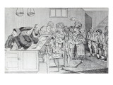 A Bond and Judgement, Sir John Fielding Presiding over the Bow Street Court, 1779 Giclée-Druck von English School 
