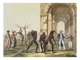 Plantation in Surinam, Illustration from 'Le Costume Ancien Et Moderne' by Jules Ferrario, C.1820 Giclee-trykk av G. Bramati Plantation in Surinam, Illustration from 'Le Costume Ancien Et Moderne' by Jules Ferrario, C.1820 Giclee-trykk av G. Bramati