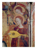 Detail of Angel Musicians from a Painting of the Virgin and Child Surrounded by Six Angels, 1437-44 Giclee Print by Sassetta 