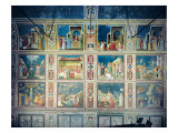 View of the North Wall Depicting Scenes from the Life of the Virgin and the Life of Christ, C.1305 Giclee Print by Giotto di Bondone 