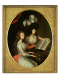 Lady Maria Tryphena Cockerell and Lady Charlotte Imhoff Making Music at a Harpsichord, C.1789 Giclee Print by Francesco Renaldi