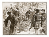 The Quarrel in the Temple Gardens, Illustration from 'Cassell's Illustrated History of England' Giclee Print by English School 
