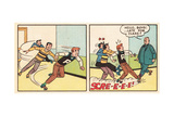 Archie Comics Retro: Archie Comic Panel; Archie, Reggie, Jughead and Mr. Weatherbee  (Aged) Giclee Print