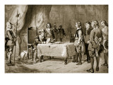 Swiss Envoys before Cromwell, Illustration from 'Hutchinson's Story of the British Nation', C.1923 Giclee Print by Arthur Kemp Tebby