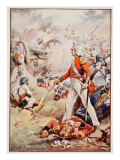 Pennycuick Was Killed: His Gallant Son, a Mere Lad, Sprang Forward and Bestrode His Father's Body Giclee Print by Walter Paget