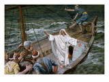 Christ Stilling the Tempest, Illustration for 'The Life of Christ', C.1886-94 reproduction procédé giclée par James Jacques Joseph Tissot