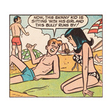 Archie Comics Retro: Archie and Veronica Comic Panel; Beach (Aged) Poster