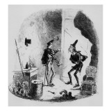 Nicholas Instructs Smike in the Art of Acting, Illustration from `Nicholas Nickleby' Giclee-trykk av Hablot Knight Browne Nicholas Instructs Smike in the Art of Acting, Illustration from `Nicholas Nickleby' Giclee-trykk av Hablot Knight Browne