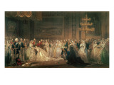 A Drawing Room at St. James's Palace in the Reign of Queen Victoria, Engraved by P. Stacpoole Giclee-trykk av Jerry Barrett A Drawing Room at St. James's Palace in the Reign of Queen Victoria, Engraved by P. Stacpoole Giclee-trykk av Jerry Barrett