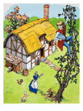 Jack Climbs Down the Beanstalk, Illustration from 'Jack and the Beanstalk', 1969 Giclee Print by English School 