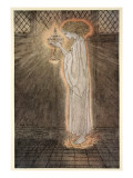 How at the Castle of Corbin a Maiden Bare in the Sangreal and Foretold the Achievements of Galahad Giclee Print by Arthur Rackham