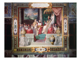 Alessandro Farnese and His Brother Ottavio Present a Gift to Pope Julius Iii, 1500 Giclee Print by Taddeo Zuccaro