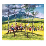 Mountie, James Walsh, Meeting Sitting Bull to Persuade Him of the Need for Peace Giclee Print by Ron Embleton