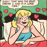 Archie Comics Retro: Betty Comic Panel; Best Dream (Aged) Posters Archie Comics Retro: Betty Comic Panel; Best Dream (Aged) Posters