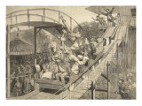 Funfair Accident in the Russian Mountains, Saint-Cloud, from 'Le Petit Parisien', 26th July 1891 Giclee Print by Beltrand and Clair-Guyot, E. Dete