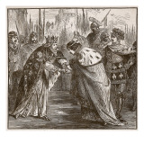 Edward Receiving King John of France, Illustration from 'Cassell's Illustrated History of England' Giclee Print by English School 
