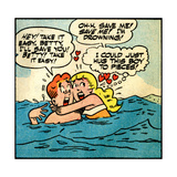 Archie Comics Retro: Archie and Betty Comic Panel; Drowning (Aged) Affiche