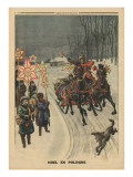 Christmas in Poland, Illustration from 'Le Petit Journal', Supplement Illustre, 24th December 1911 Impressão giclée por French School