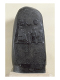 Kudurru of King Melishikhu Ii Depicting the King Presenting His Daughter to a Goddess, from Babylon Giclee Print by Mesopotamian 