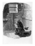Fagin in the Condemned Cell, Illustration from 'Oliver Twist' by Charles Dickens, 1838 Giclée-Druck von George Cruikshank