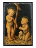 The Christ Child Blessing the Infant St. John the Baptist Lámina giclée por Lucas Cranach the Elder