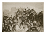 The Zulu War: Defending a Laager Against a Zulu Attack Giclee Print by William Heysham Overend