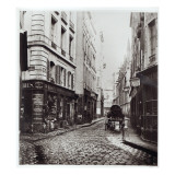 Rue Saint-Severin, from the Rue De La Harpe, Paris, 1858-78 Giclee Print by Charles Marville