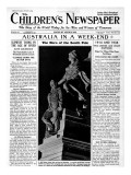 The Hero of the South Pole, Front Page of 'The Children's Newspaper', November 1934 Giclee Print by English School 