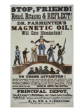 Advertisement for 'Doctor Parmenter's Magnetic Oil', 1840S Reproduction procédé giclée par American School 