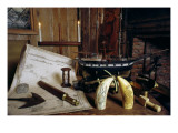 Objects from a Nineteenth Century Captain's Desk Reproduction procédé giclée par American School 