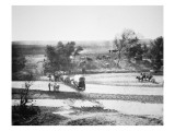 Covered Wagon Crossing Tecolate Creek, New Mexico, 1867 Giclée-tryk af Alexander Gardner