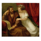Phryne Seducing the Philosopher Xenokrates, 1794 Giclee Print by Angelica Kauffmann