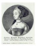 Anne Boleyn, Etched by Wenceslaus Hollar, 1649 reproduction procédé giclée par Hans Holbein the Younger