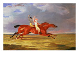 Acteon Beating "Memnon" in the Great Subscription Purse at York, August 1826 Giclee Print by John Frederick Herring Snr