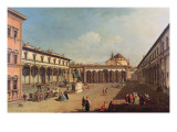 Piazza Della Santissima Annunziata, Florence Giclee-trykk av Bernardo Bellotto Piazza Della Santissima Annunziata, Florence Giclee-trykk av Bernardo Bellotto