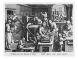 The Invention of Copper Engraving, Plate 20 from 'Nova Reperta' reproduction procédé giclée par Jan van der Straet