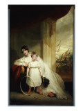 A Group Portrait of the Hon. Mrs Grenfell and Her Son Pascoe St Leger Giclee Print by John Hoppner