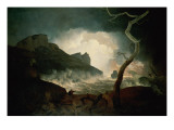 The Storm, Antigonus Pursued by the Bear from 'The Winter's Tale', Act Iii, Scene 3, 1790 reproduction procédé giclée par Joseph Wright of Derby