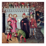 The Multiplication of the Wheat, from the St. Nicholas of Bari Altarpiece, 1406 reproduction procédé giclée par Jaime Cabrera