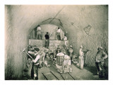 Boring a Cellar, from 'Le France Vinicole', Pub. by Moet and Chandon, Epernay Giclee Print by E.M. Choque