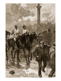 Bloody Sunday: the Life Guards Holding Trafalgar Square, 1887 Giclee Print by William Barnes Wollen