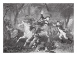Death of Patrick Ferguson at the Battle of King's Mountain, 7 October 1780 Reproduction procédé giclée par American School 