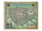 Map of Nijmegen, from 'Civitates Orbis Terrarum' by Georg Braun Giclee Print by Joris Hoefnagel
