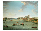 The Thames from the Terrace of Somerset House Looking Towards Westminster Giclee Print by Antonio Joli